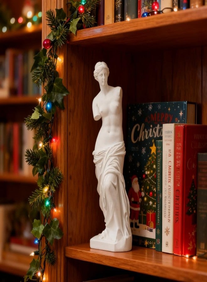 MovFlax Venus de Milo Statue, 11 Inches Greek Goddess Aphrodite Resin Sculpture, Beautiful Roman Mythology Art Figurine Ornament for Home,Office Decor,11 x 3.15 x 2.56 Inches (Venus Sculpture) - Image 2